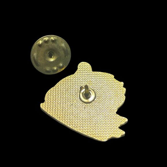 Elegant White and Gold Toned Swan Bird Enamel Brooch Pin Vintage Jewelry - Picture 4 of 4